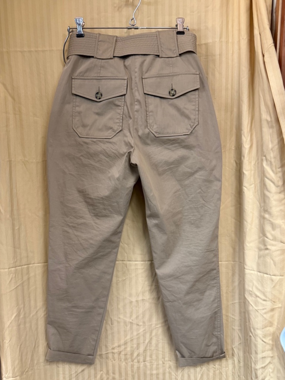 Veronica Beard Mahary Pants Tie Waist Paper Bag High Rise Size 4 NWOT - Picture 3 of 6